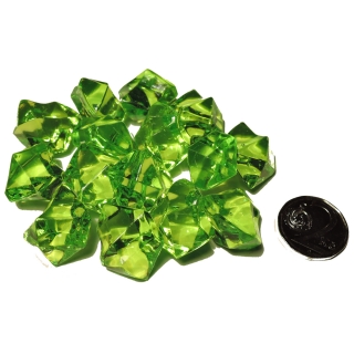 Hrací kameny - krystaly střední - jarně zelené