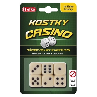 Hrací kostky Casino keramické