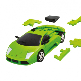 3D puzzle: zelené Lamborghini