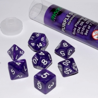 Set 7 RPG kostek v tubě - Purple Strike