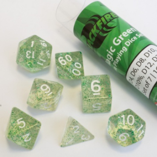 Set 7 RPG kostek v tubě - Magic Green
