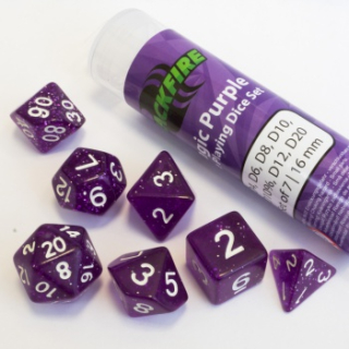 Set 7 RPG kostek v tubě - Magic Purple
