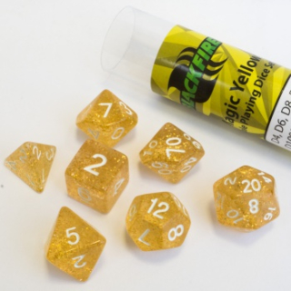 Set 7 RPG kostek v tubě - Magic Yellow