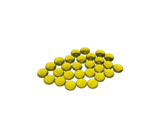 Hrací kameny - skleněné 7mm - jantar (10ks)