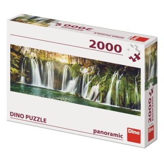 Panoramic puzzle Plitvické vodopády 2000 dílků